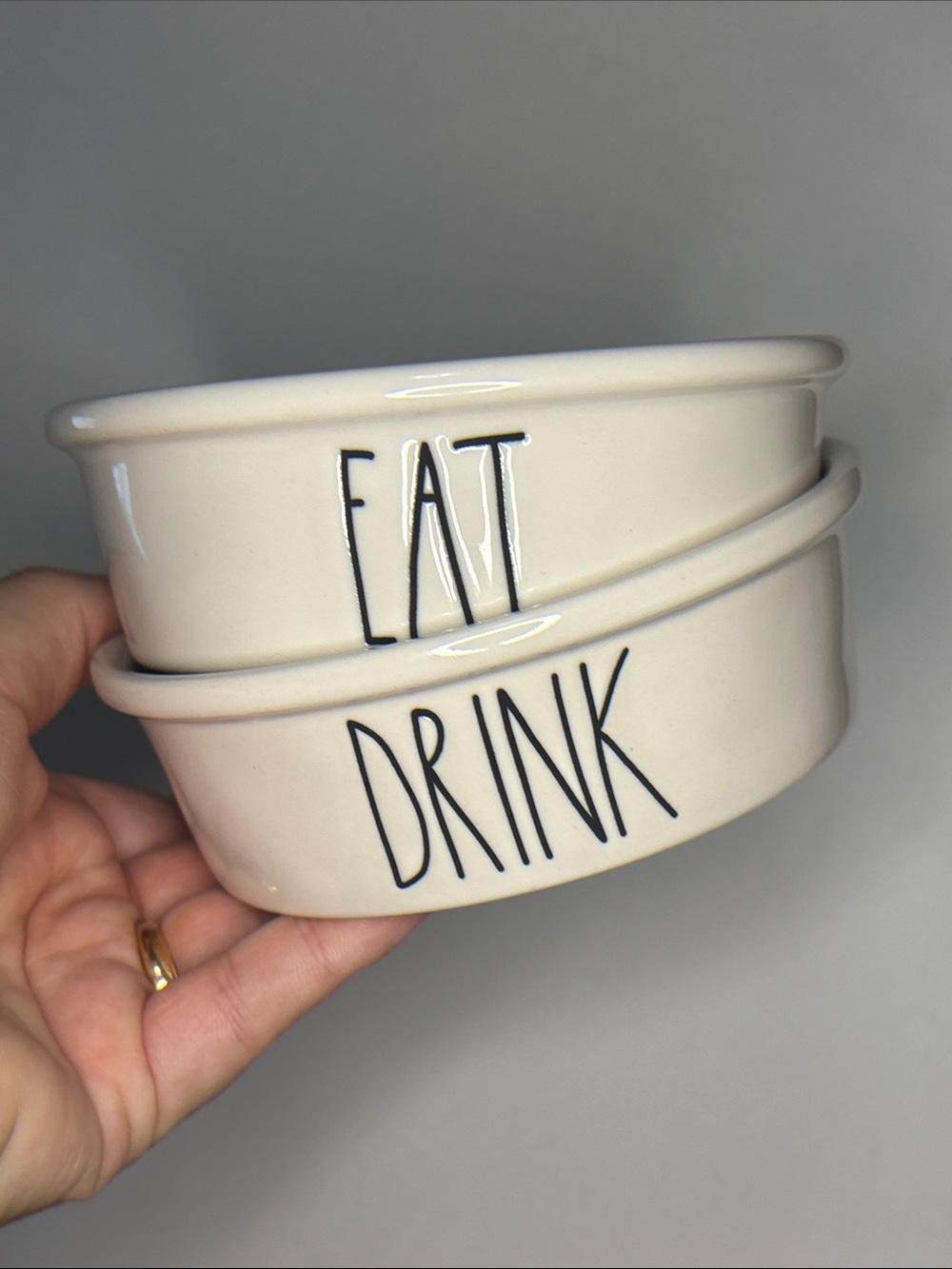 NWOT Rae Dunn eat and drink pet dishes